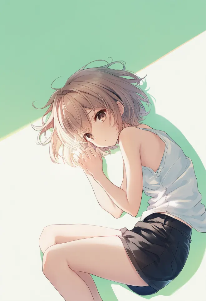 胎児のポーズ(AIイラスト)|プロンプトと作例