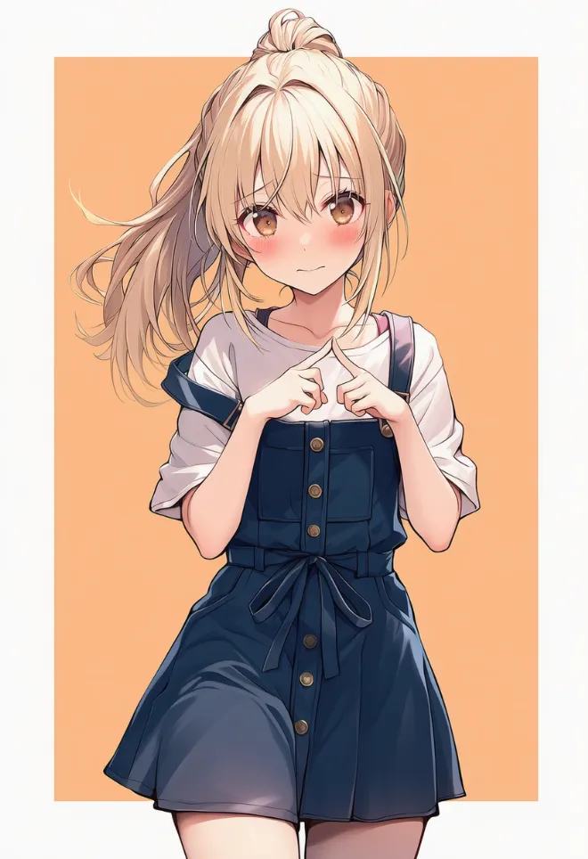 もじもじ(AIイラスト)|プロンプトと作例