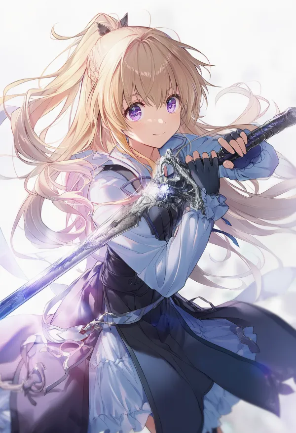 武器を構える状態のプロンプト|AIイラスト