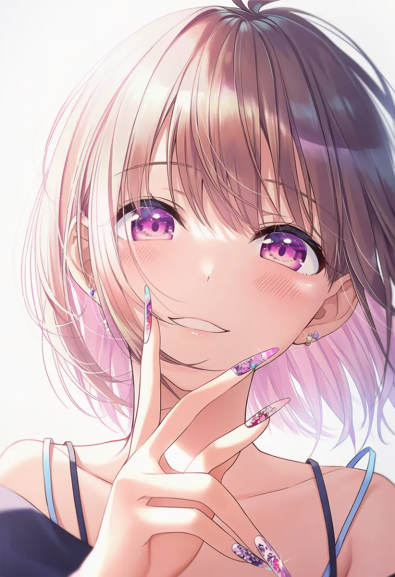 指を顔にあてるAIイラストとプロンプト紹介