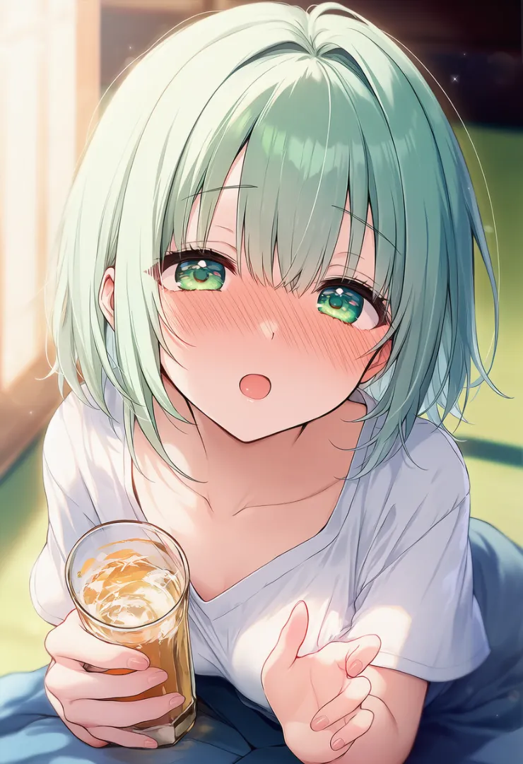 ほてった頬のプロンプト紹介とAIイラスト作例