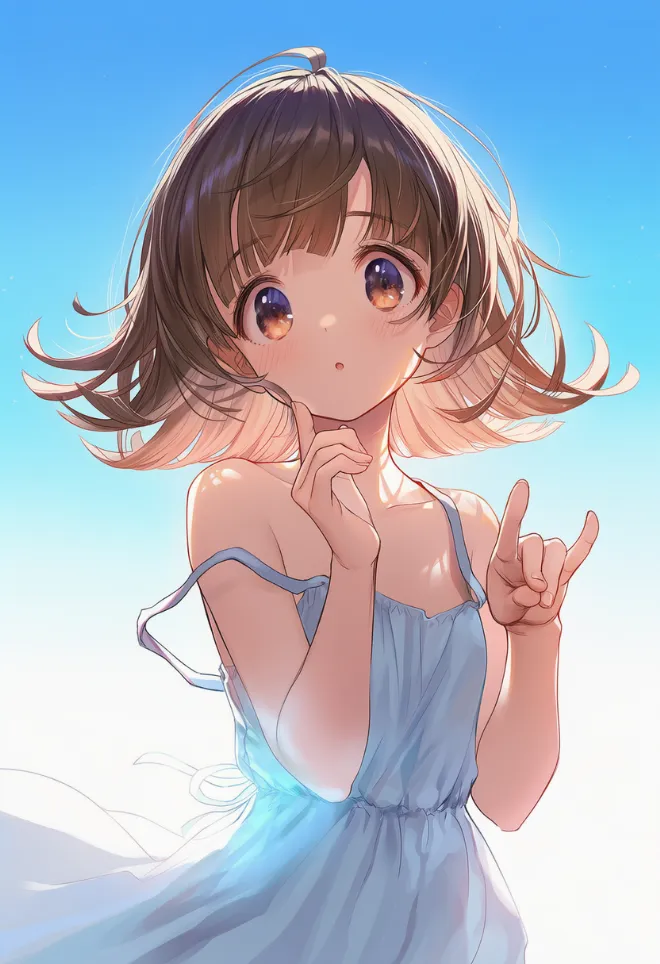 キツネポーズ(AIイラスト)|プロンプトと作例