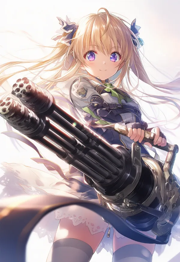 ガトリングガンのプロンプト|AIイラスト