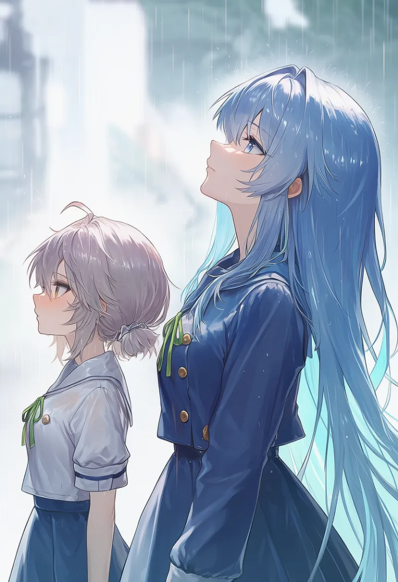 Goku and Vegeta in the Rain|ミームのプロンプト紹介