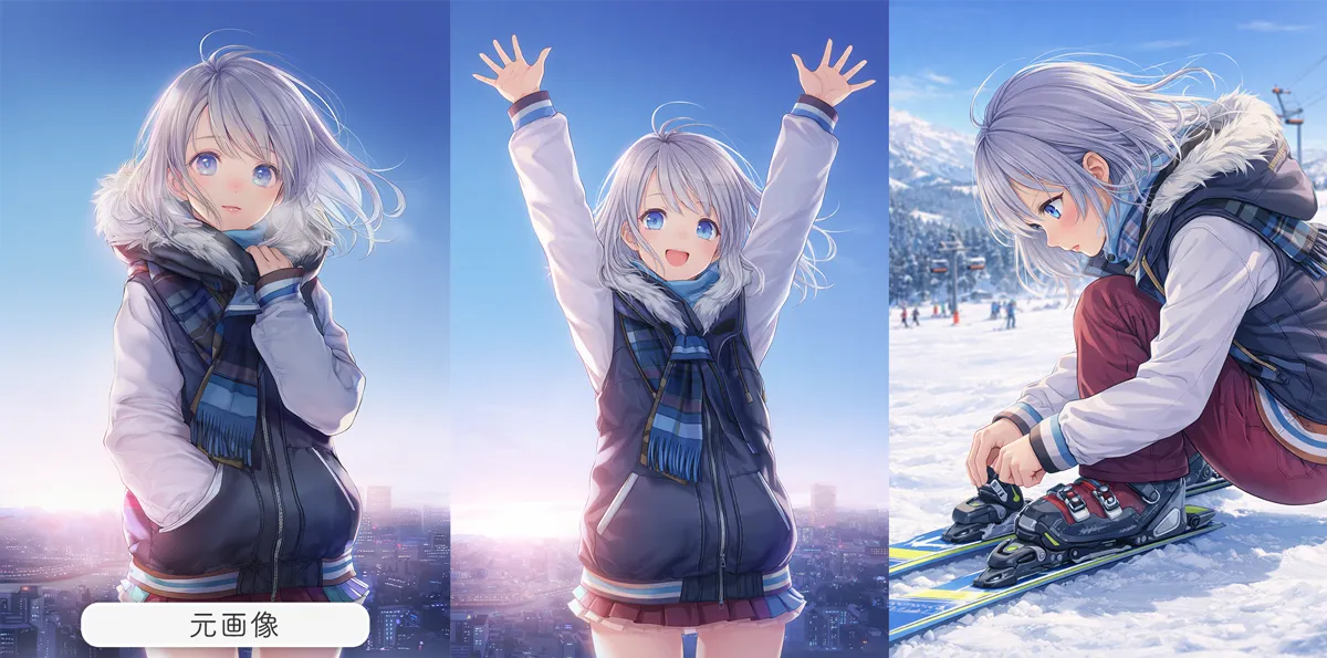 GPT Image 1.5で生成した画像｜キャラクターの一貫性を保ったポーズ変更・アングル変更