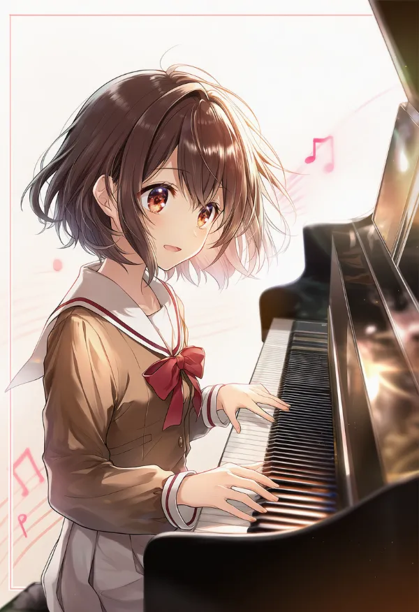 グランドピアノのAIイラストとプロンプト紹介