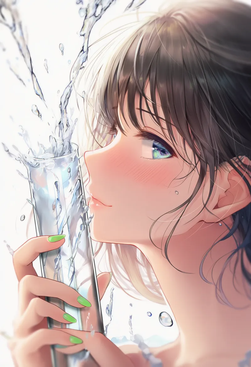 緑色のネイルを再現したAIイラストとプロンプト紹介