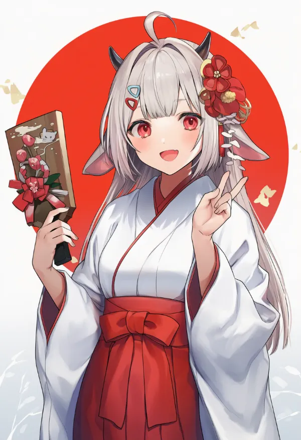 羽子板のプロンプトとAIイラストの作例