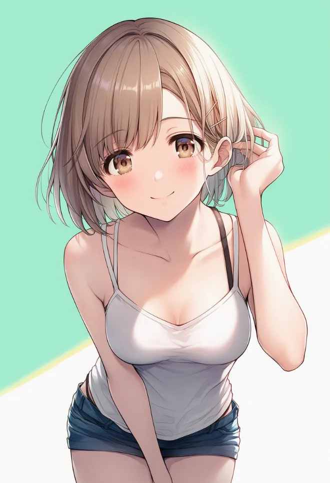 髪をかきあげる(AIイラスト)|プロンプトと作例