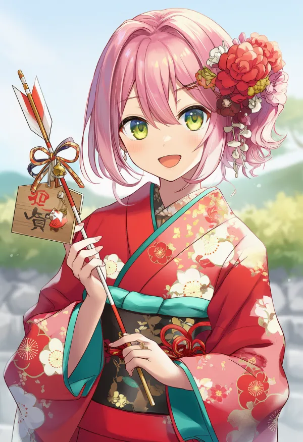 破魔矢のプロンプトとAIイラストの作例