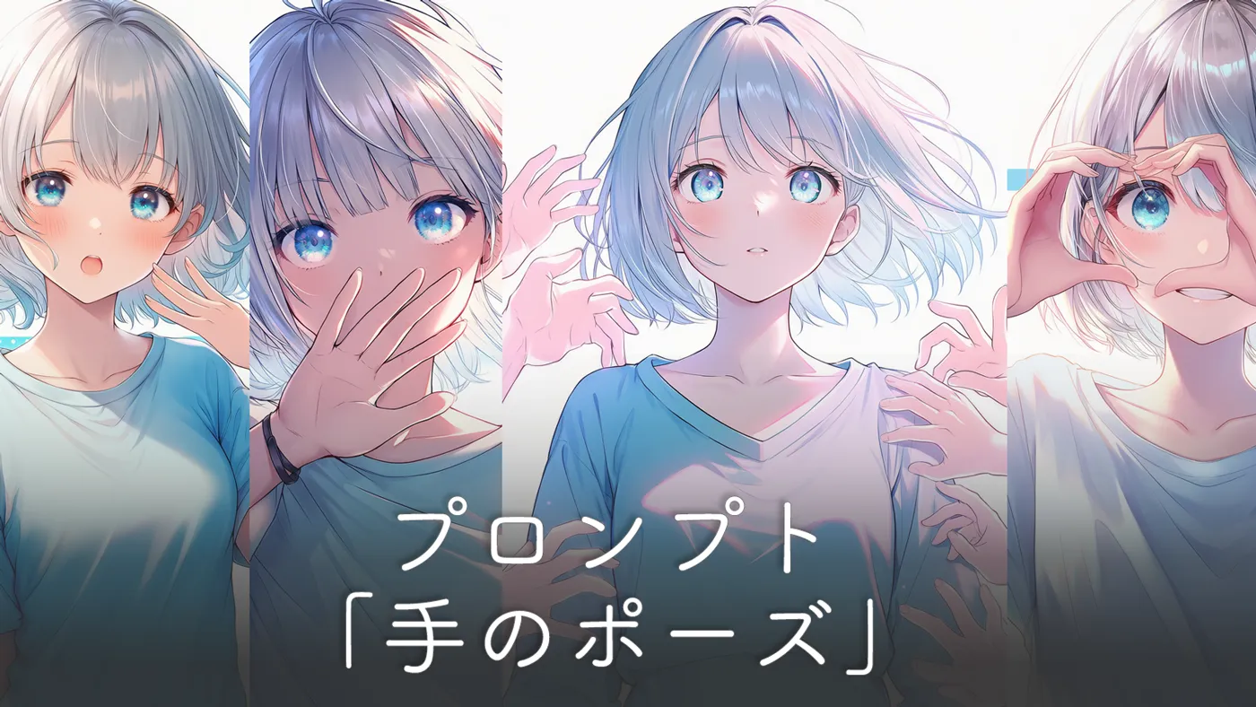 手のポーズ・状態を指定するAIプロンプト84種まとめ