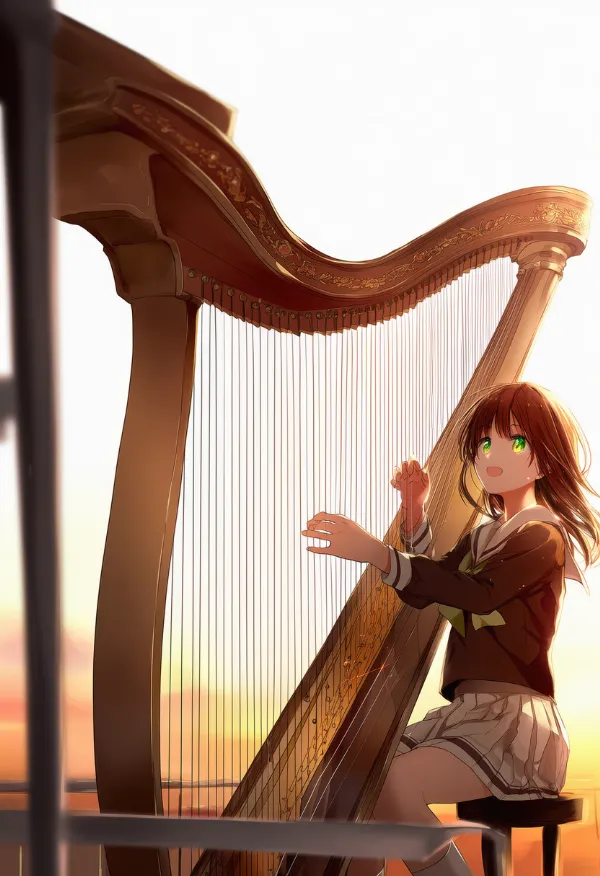 ハープのAIイラストとプロンプト紹介