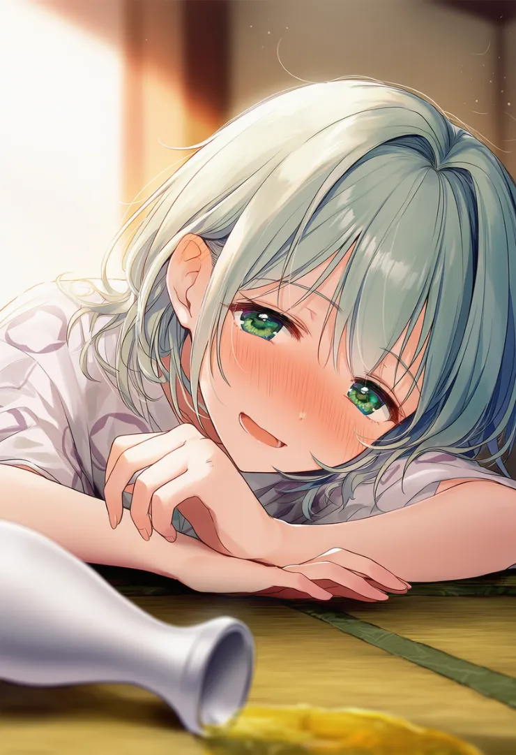 しゃっくりのプロンプト紹介とAIイラスト作例