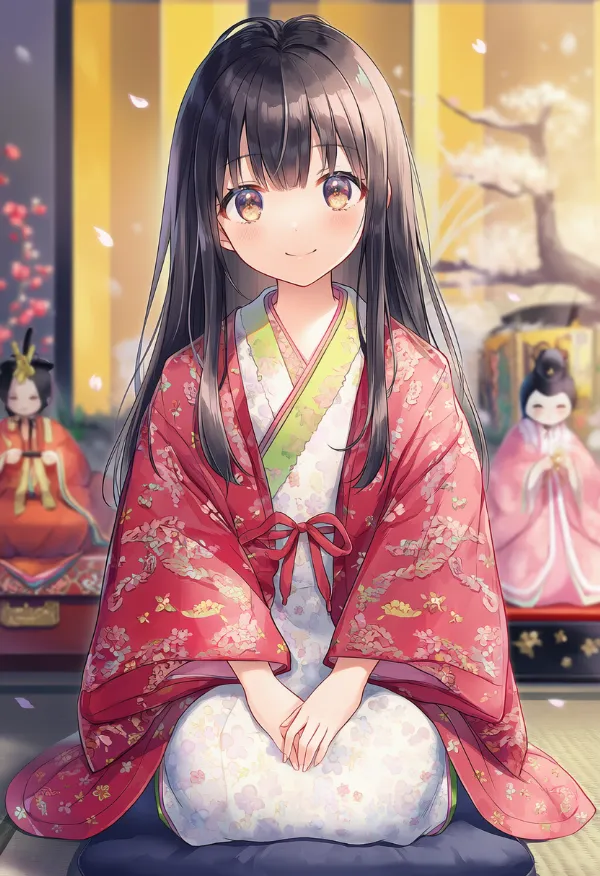 雛壇、雛人形の再現用プロンプトとAIイラスト作例