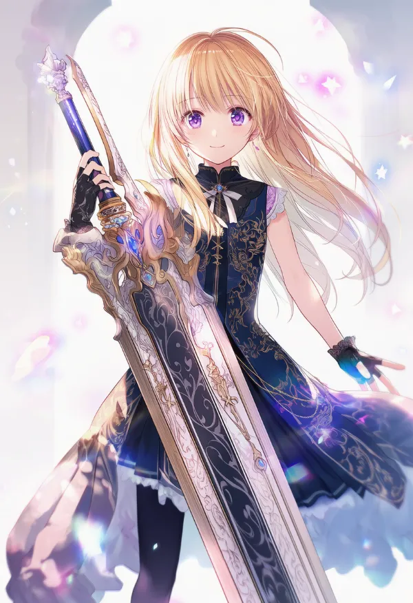 武器を持つ状態のプロンプト|AIイラスト