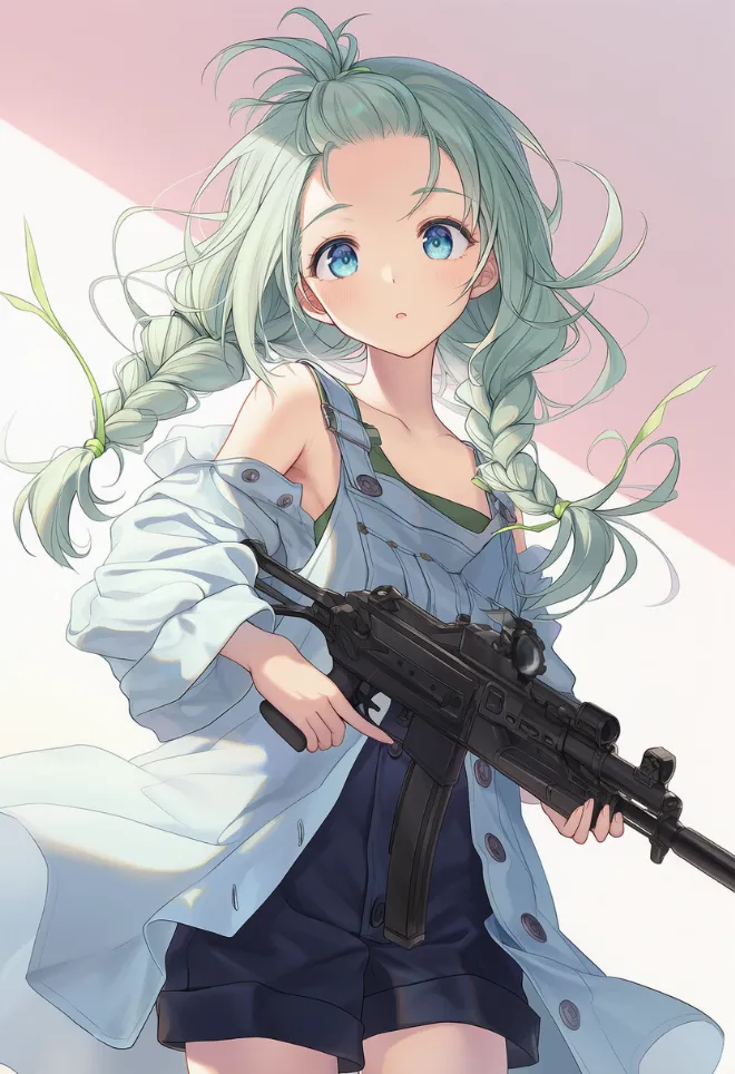 武器を構える(AIイラスト)|プロンプトと作例