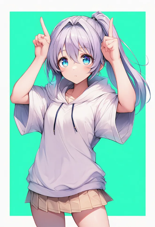 ツノを作るポーズ(AIイラスト)|プロンプトと作例