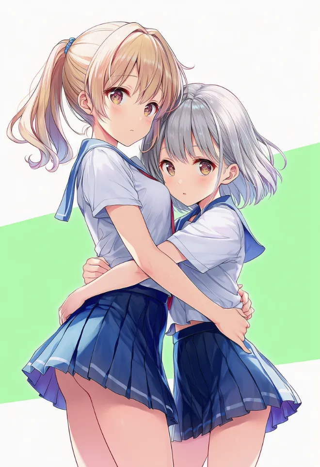 ハグ(AIイラスト)|プロンプトと作例