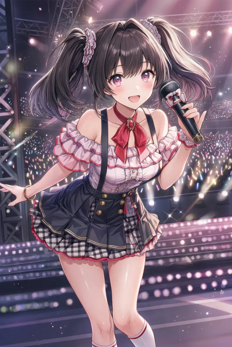 AKB風センター感強めのアイドル衣装のプロンプト｜AIイラスト