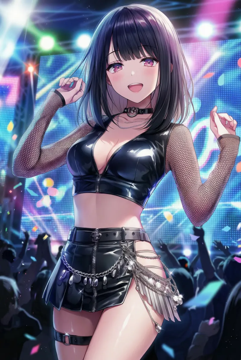 韓国アイドル風グループ衣装のプロンプト｜AIイラスト