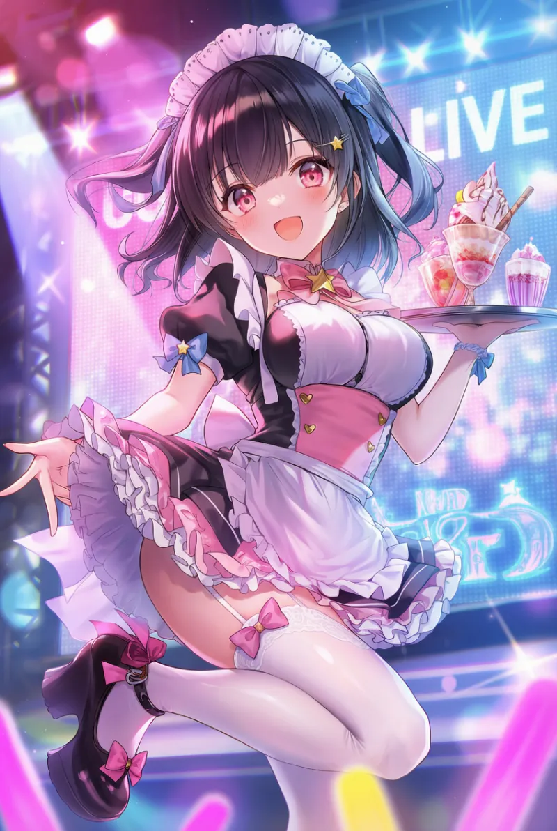 メイド系アイドル衣装のプロンプト｜AIイラスト