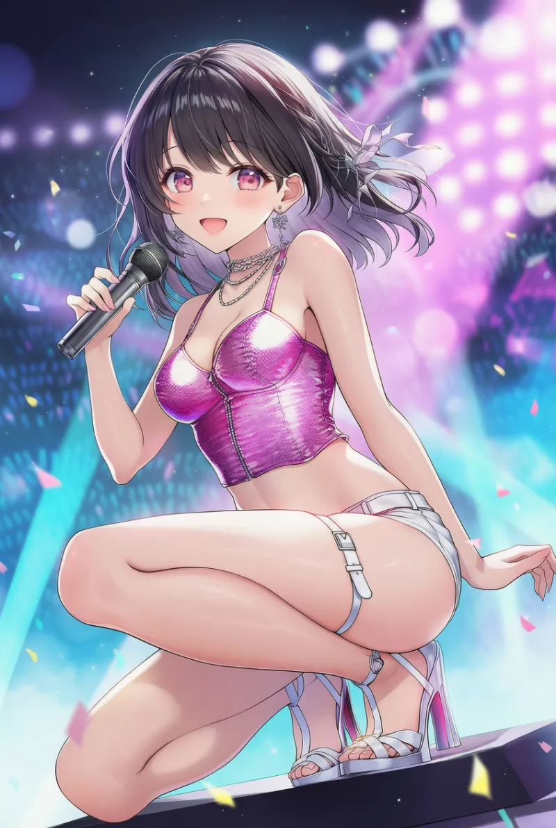 ショーパン系セクシーアイドル衣装のプロンプト｜AIイラスト