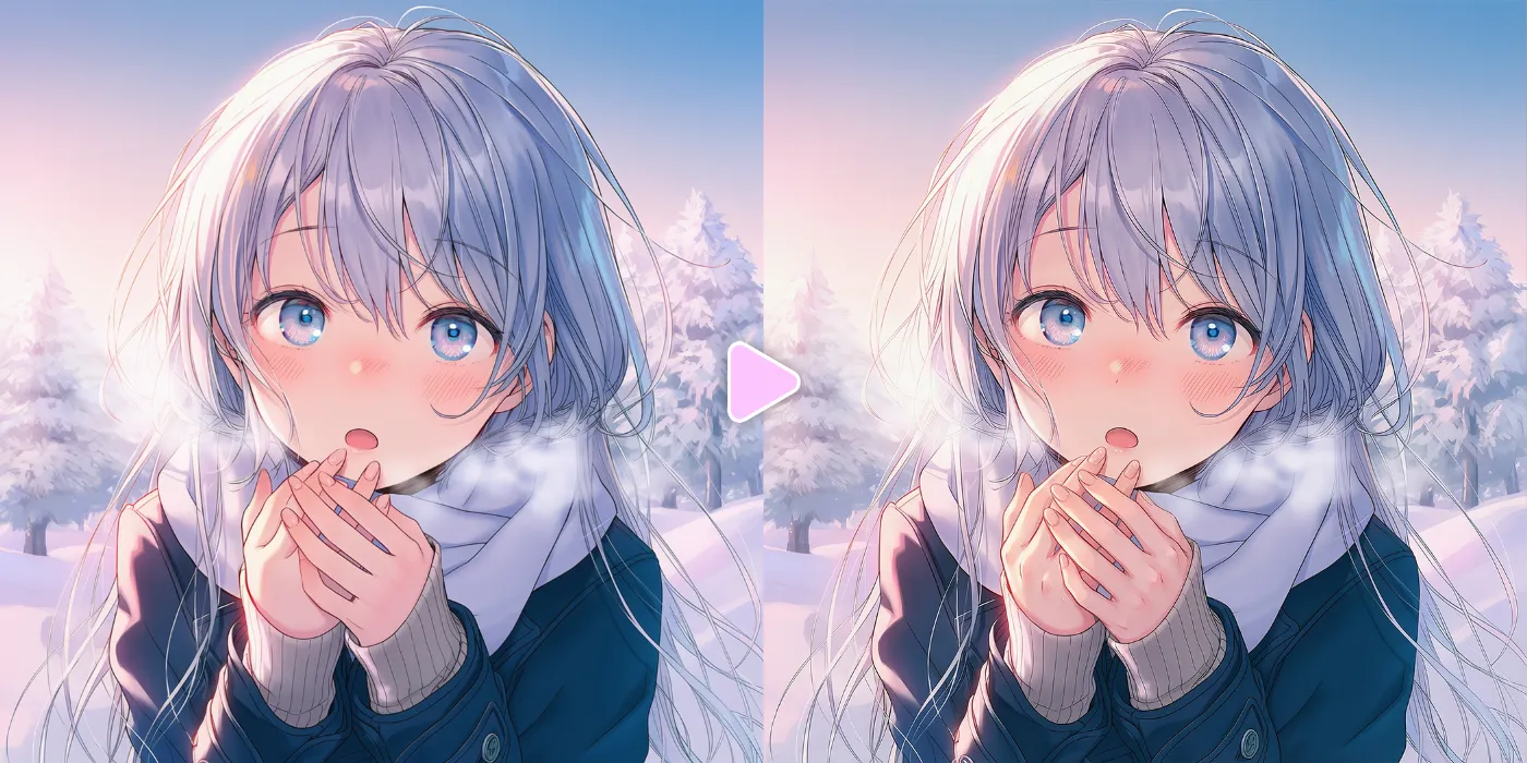 Nano Banana Proを駆使してAIイラストの不自然な指を修正した作例-3(Before/After)