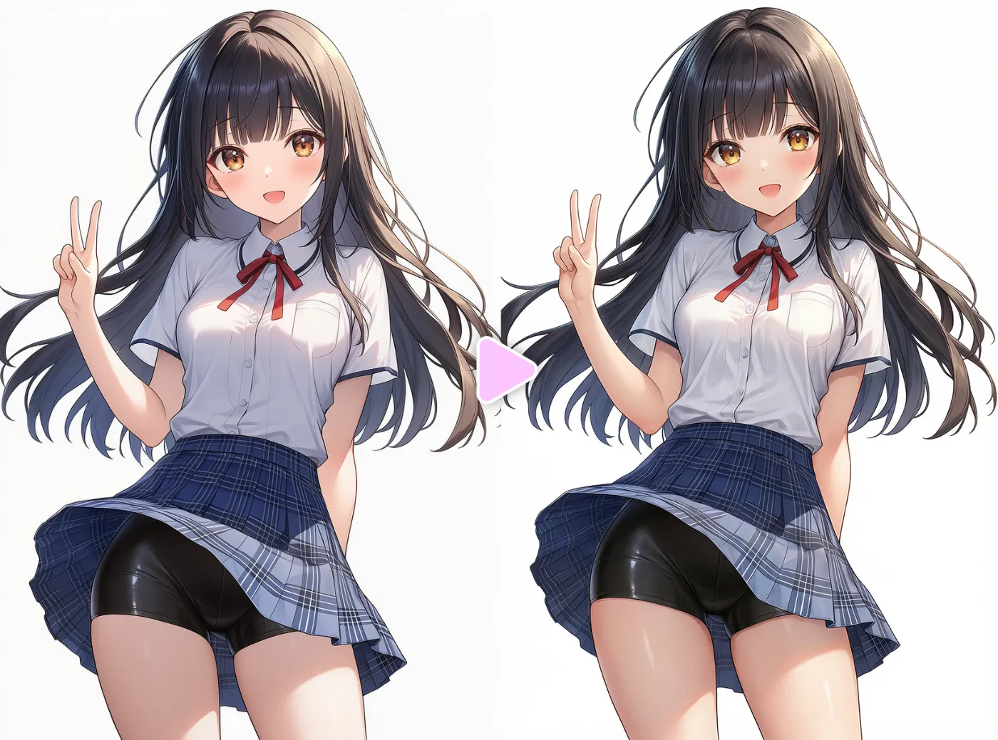 Nano Banana Proを駆使してAIイラストを加筆修正した作例(Before/After)