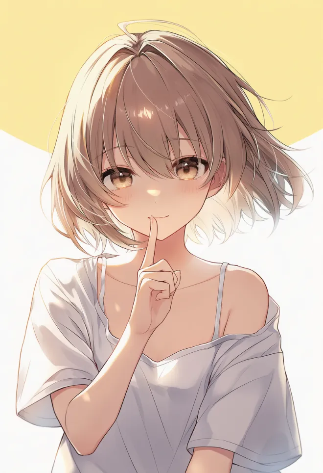 人差し指のポーズ(AIイラスト)|プロンプトと作例