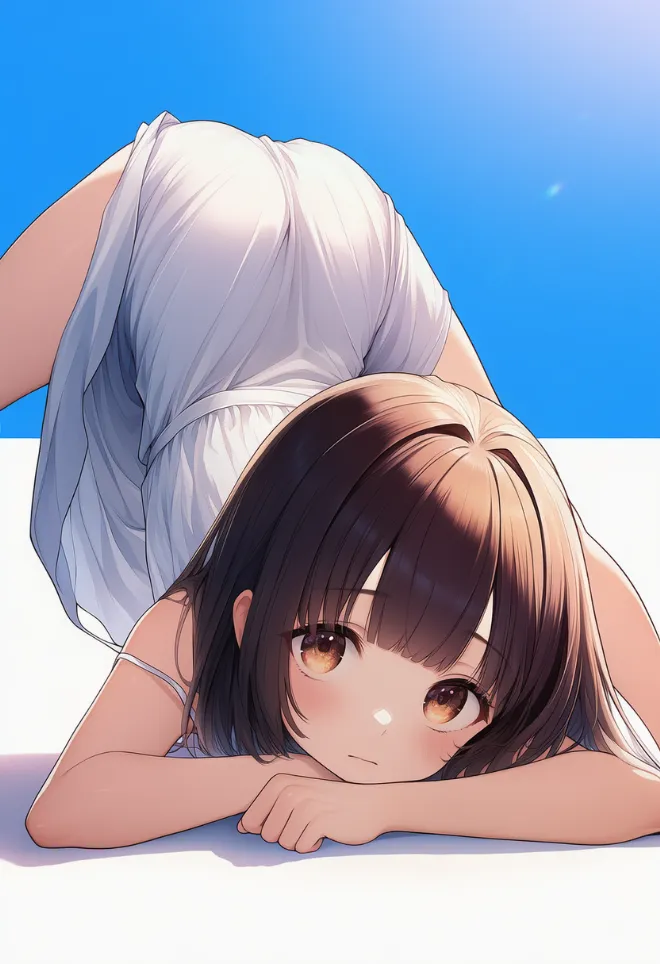 例のポーズ(AIイラスト)|プロンプトと作例