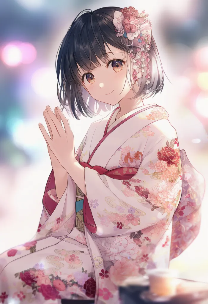 和服のプロンプトとAIイラストの作例