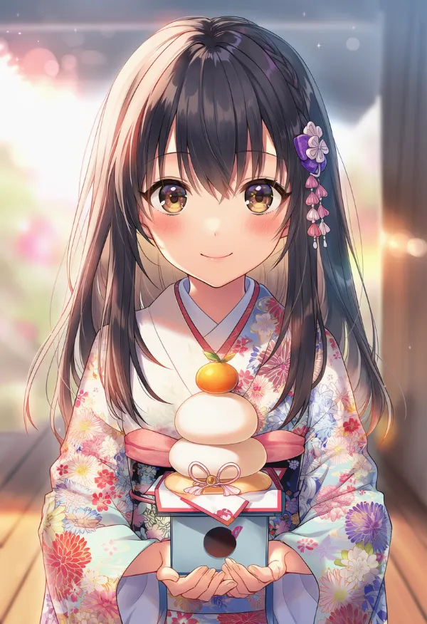 鏡餅のプロンプトとAIイラストの作例