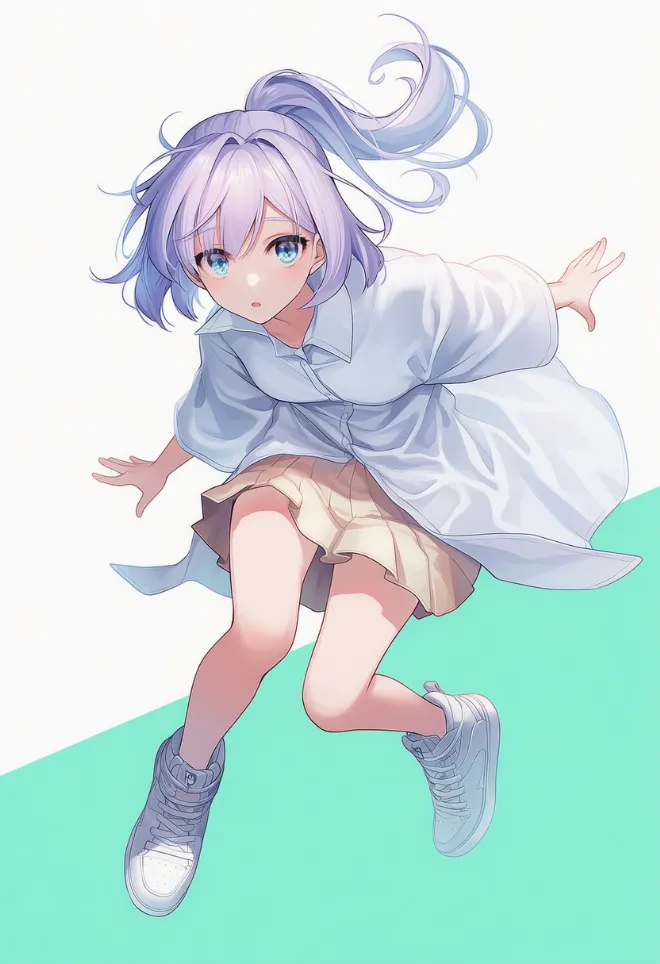 キックフリップ(AIイラスト)|プロンプトと作例