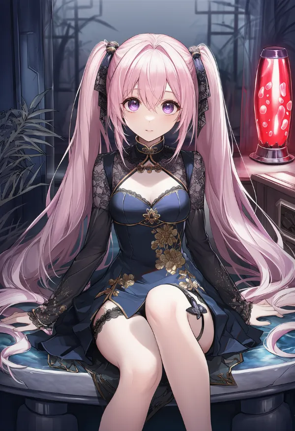 溶岩ランプのAIイラスト|プロンプト紹介用