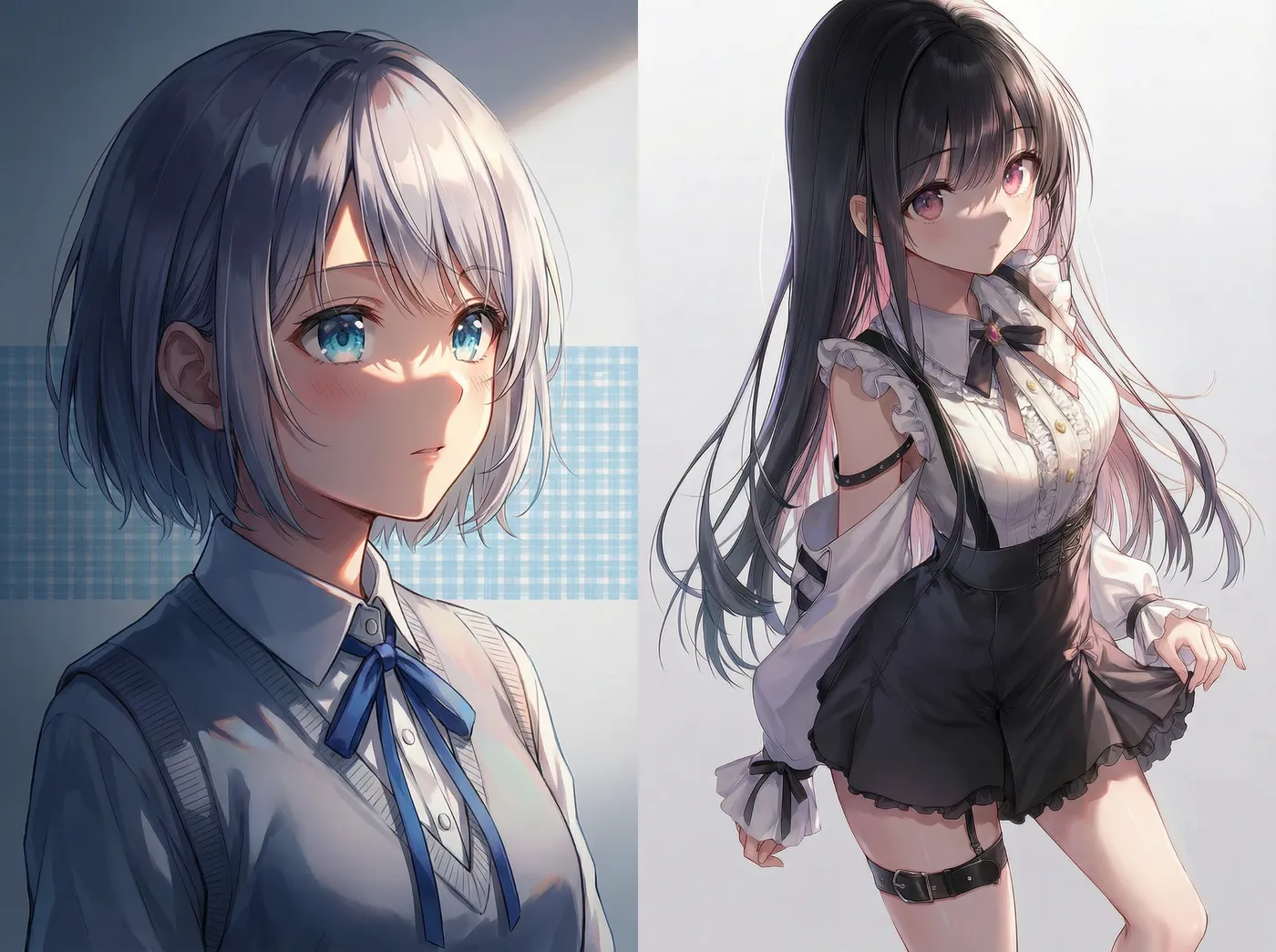 Nano Banana ProでAIイラストにショートライティング(照明テクニック)を加えた作例-2