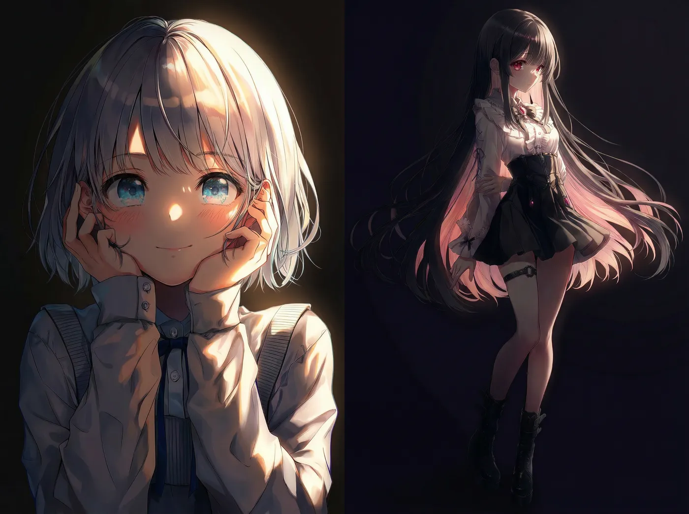 Nano Banana ProでAIイラストにキアロスクーロ(照明テクニック)を加えた作例-2