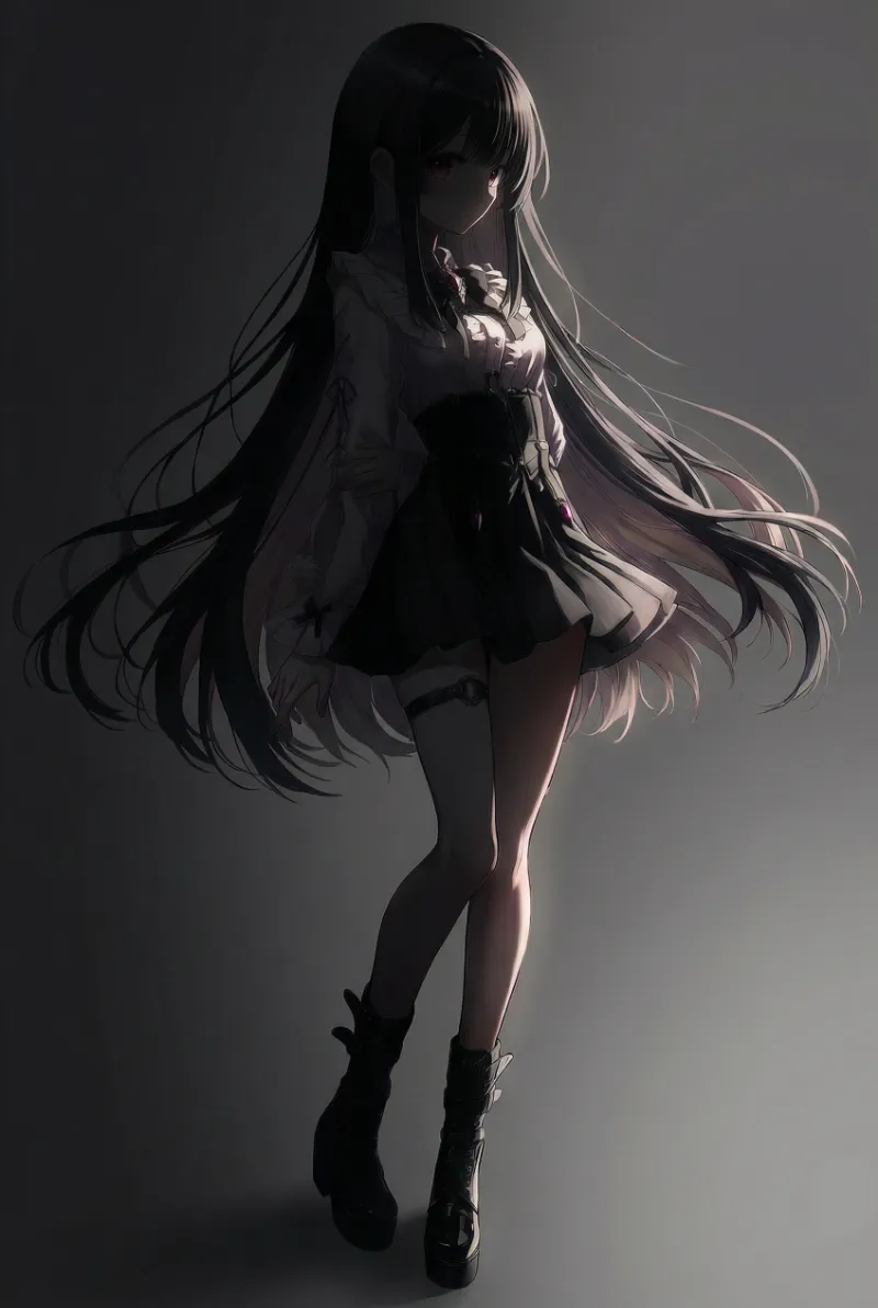 Nano Banana ProでAIイラストにローキーライティング(照明テクニック)を加えた作例