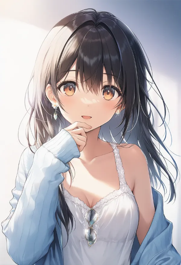 ゆるい服（loose clothes）のAIイラスト｜プロンプト紹介