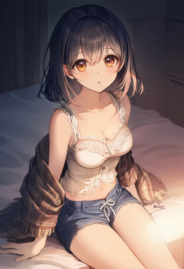 薄暗い光のAIイラスト|プロンプト紹介用