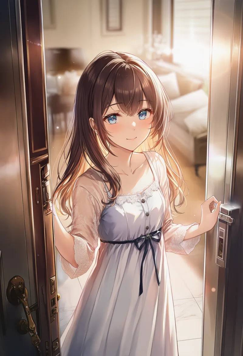 マンションの玄関のプロンプトとAIイラスト作例