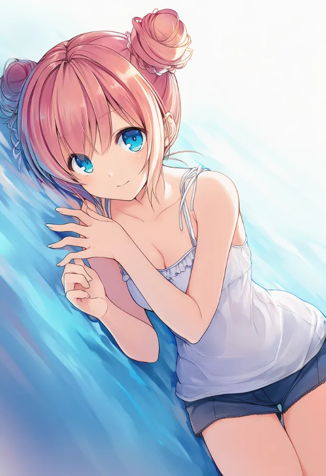 寝るポーズ(AIイラスト)|プロンプトと作例