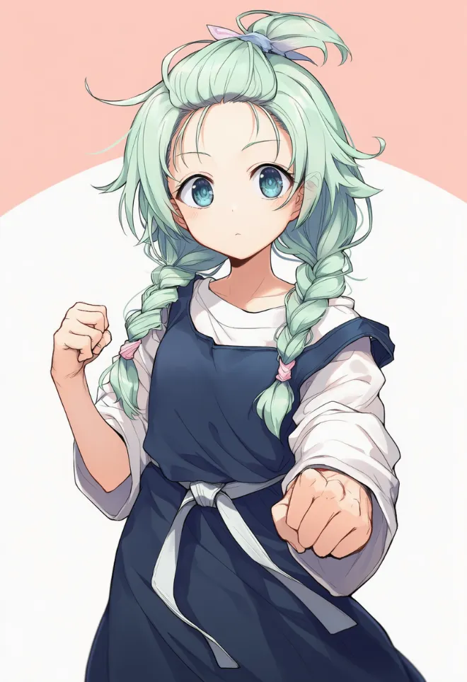 格闘ポーズ(AIイラスト)|プロンプトと作例