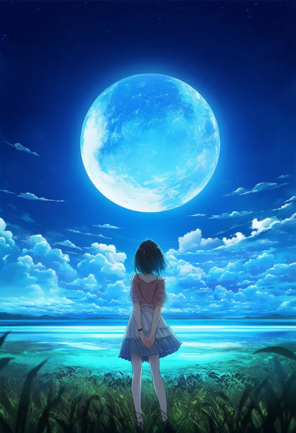 月のAIイラスト|プロンプト紹介用