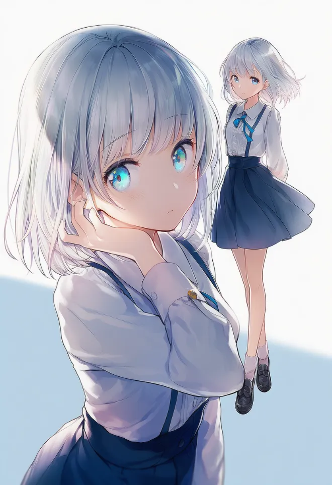 様々な角度のポーズ(AIイラスト)|プロンプトと作例