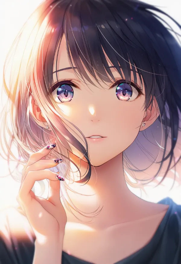 ネイルアートを再現したAIイラストとプロンプト紹介