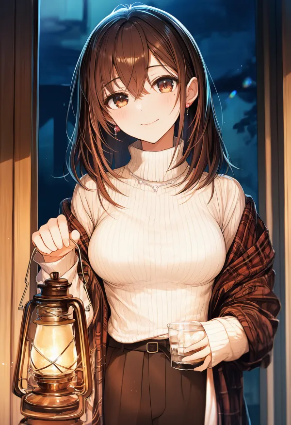 油ランプのAIイラスト|プロンプト紹介用