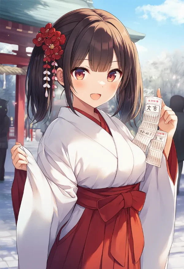 おみくじのプロンプトとAIイラストの作例