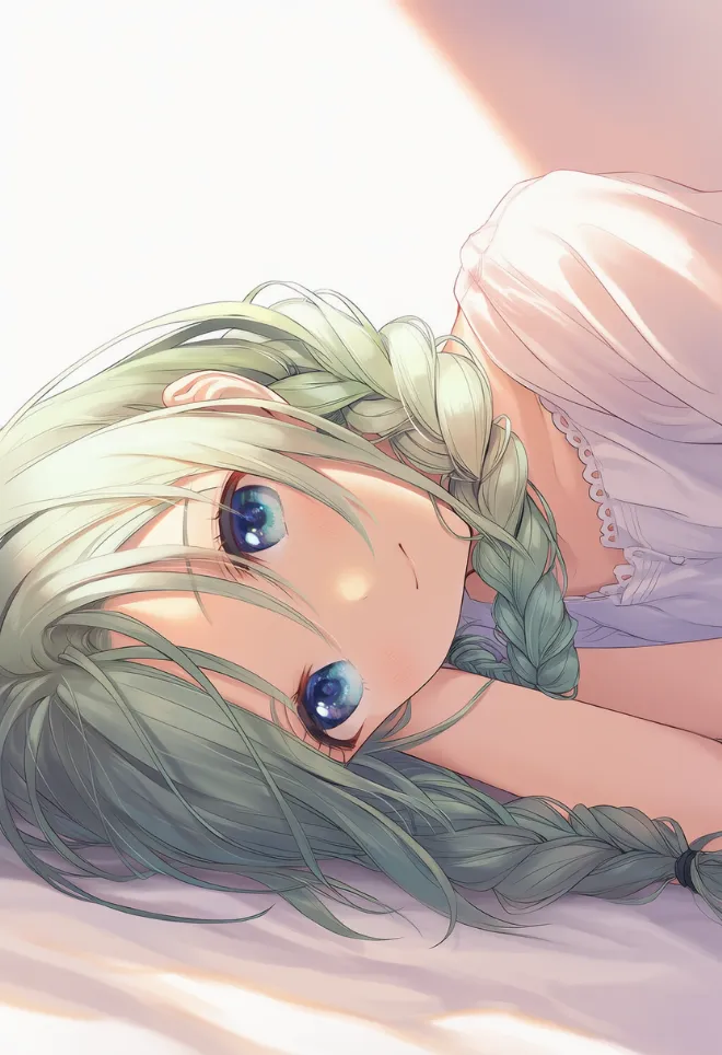 横になる(AIイラスト)|プロンプトと作例