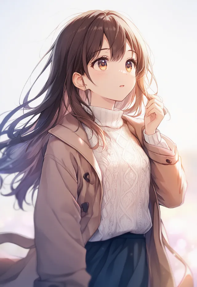 コートの前がはだけるプロンプトの紹介とAIイラスト作例