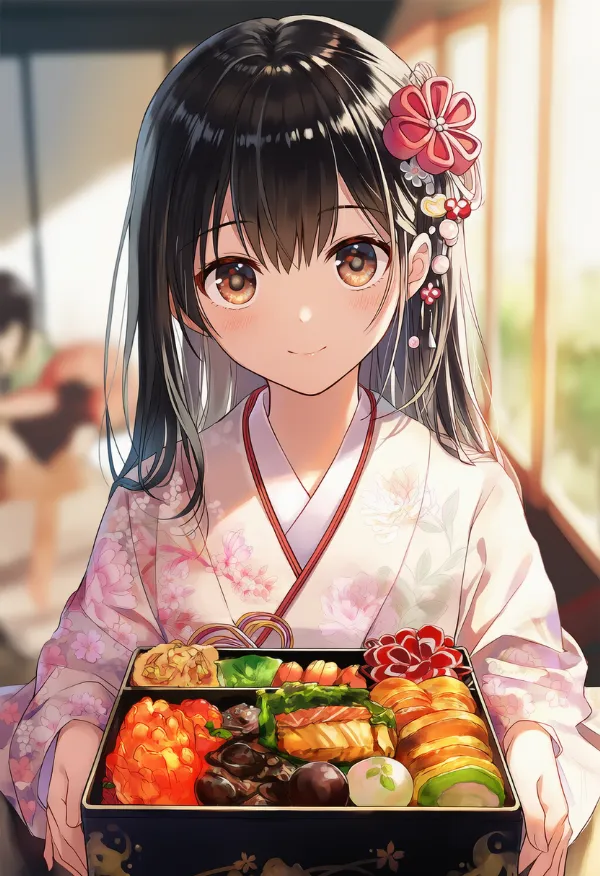 おせち料理のプロンプトとAIイラストの作例